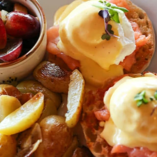 Poached eggs.