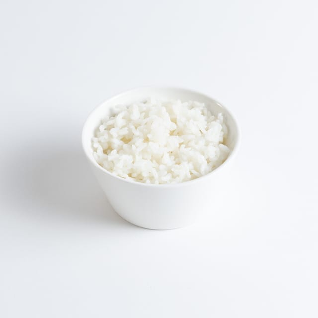 White basmati rice.
