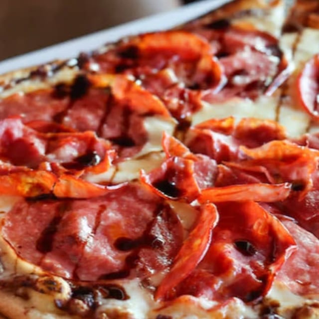 Salami flatbread.