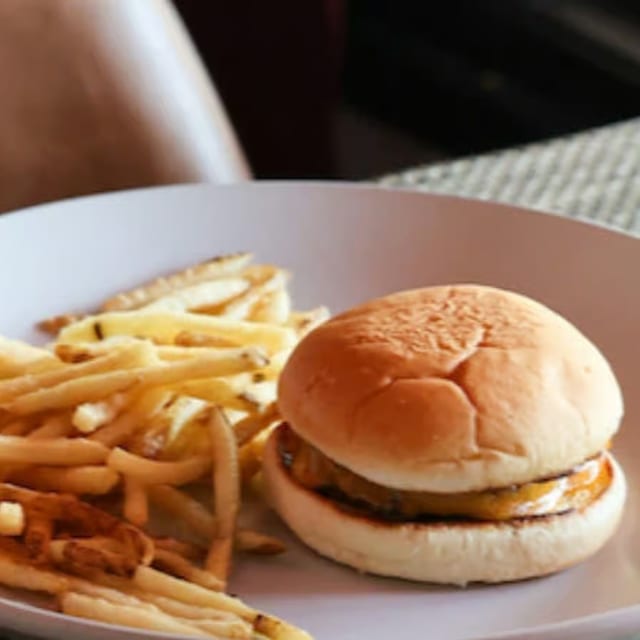 Kids cheese burger.