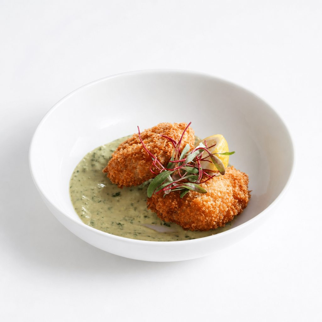 Crab cakes.