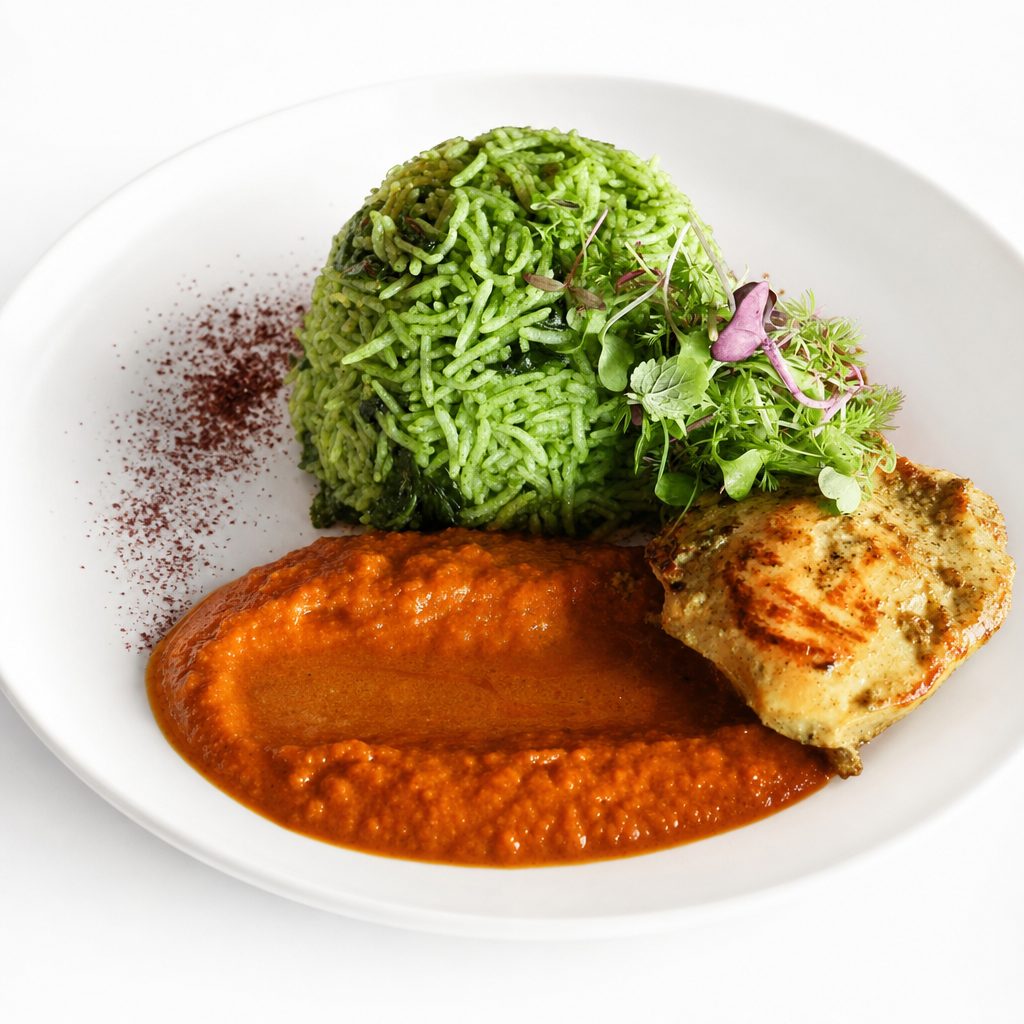 Saffron chicken.