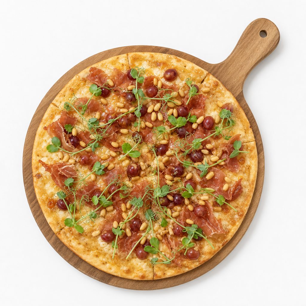 Brie-lliant prosciutto flatbread.
