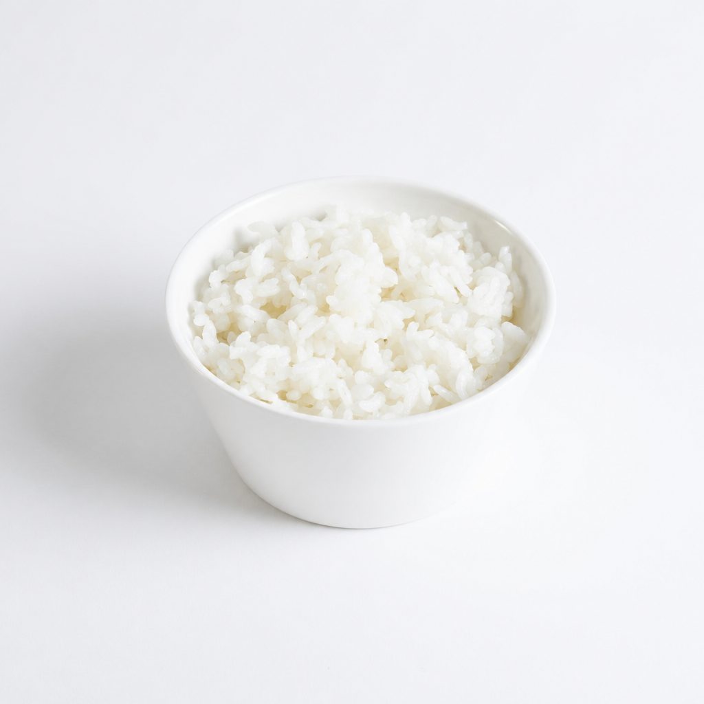 White basmati rice.