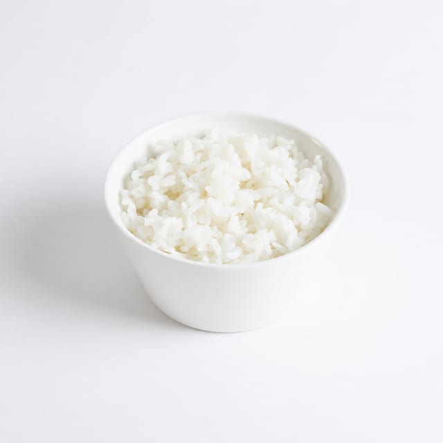 White basmati rice.