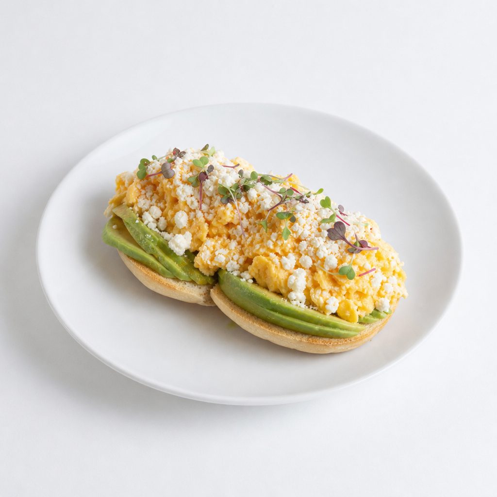 Avocado bagel.