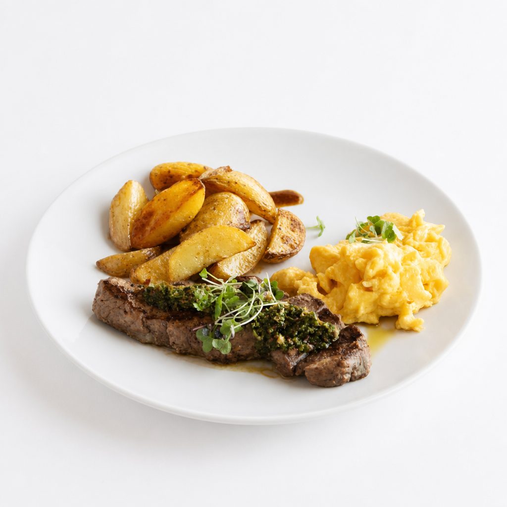 NY steak & eggs.