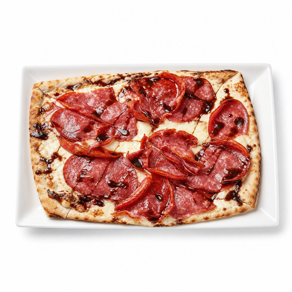 Salami flatbread.